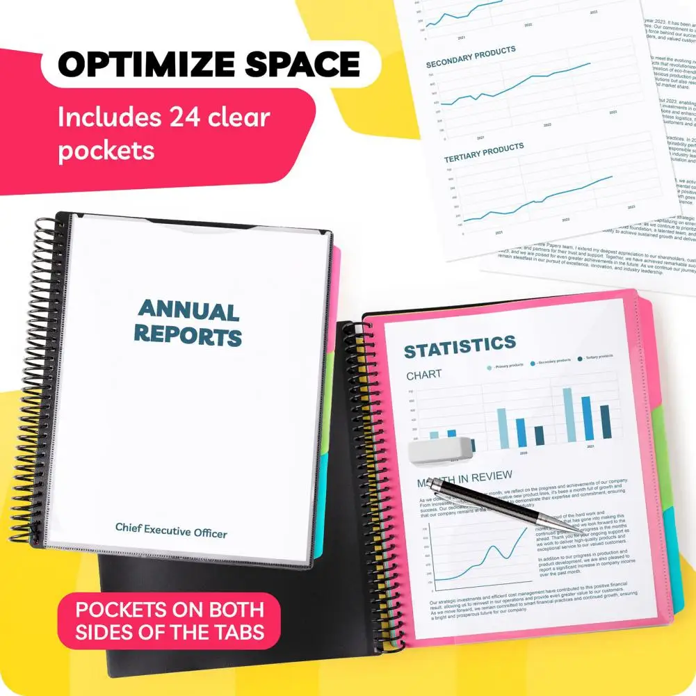 8Pcs Folder Office Bill Storage Portable Official Document Sales Manager Folder Business Plastic Folders Versatile File Bags