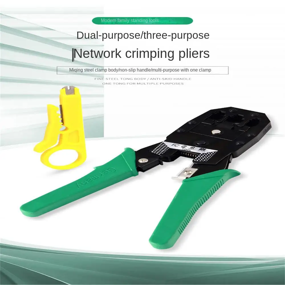 Network cable clamp pliers stripping Crimping pliers+Professional Network Cable Tester RJ45 RJ11 RJ12 CAT5 UTP LAN Cable Tester