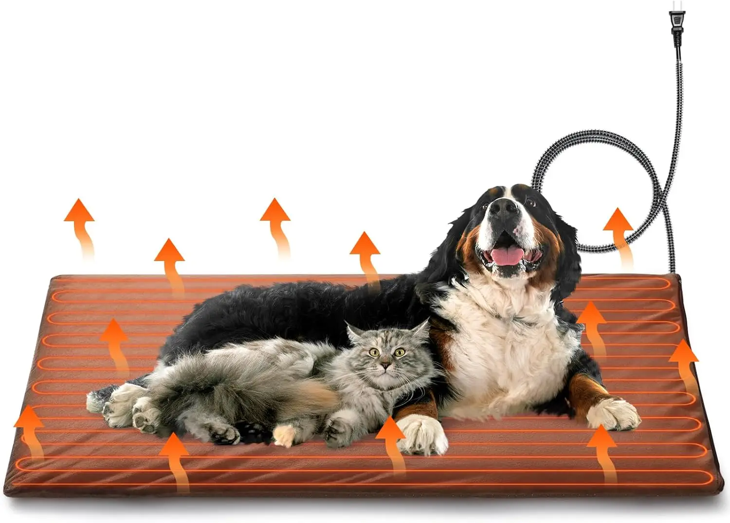 

Очень большая электрическая лежанка с подогревом для крупных пород собак, с воздушным клапаном, защитой от перегрызания шнура, ультрамягким покрытием, для использования в помещении и на улице