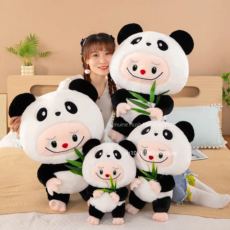 

40/50/65cm Big Size Labubu Costume Panda Anime Plush Stuffed Doll Room Decoration Plushies Kawaii Pillow Ornament Children Gifts