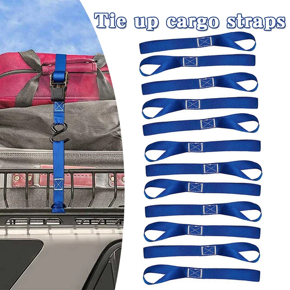 Multipurpose Strap Ring 12PCS Luggage Strap Heavy Duty Motorbike Lashing Strap High Strength Motorcycle Tie Down Straps