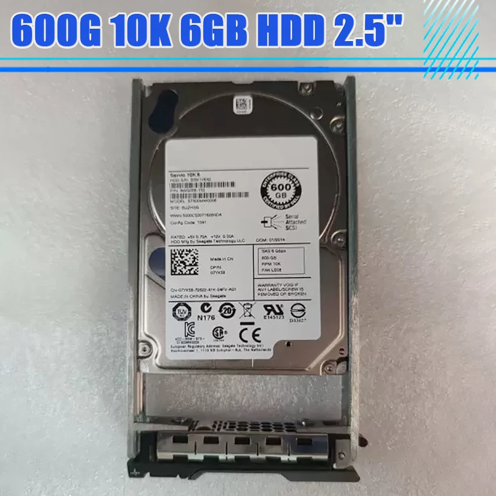 07YX58 600G 10K 6GB HDD 2.5'' ST600MM0006 Server Hard Disk For Dell