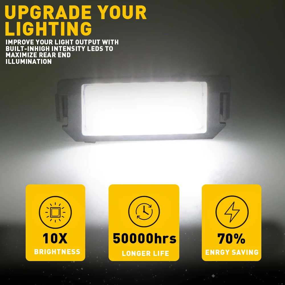 2 قطعة سيارة الخلفية LED رقم الترخيص لوحة ضوء مصباح 6000K الأبيض لكيا سول EV هيونداي فيلوستر جينيسيس كوبيه السوبر مشرق 12 فولت