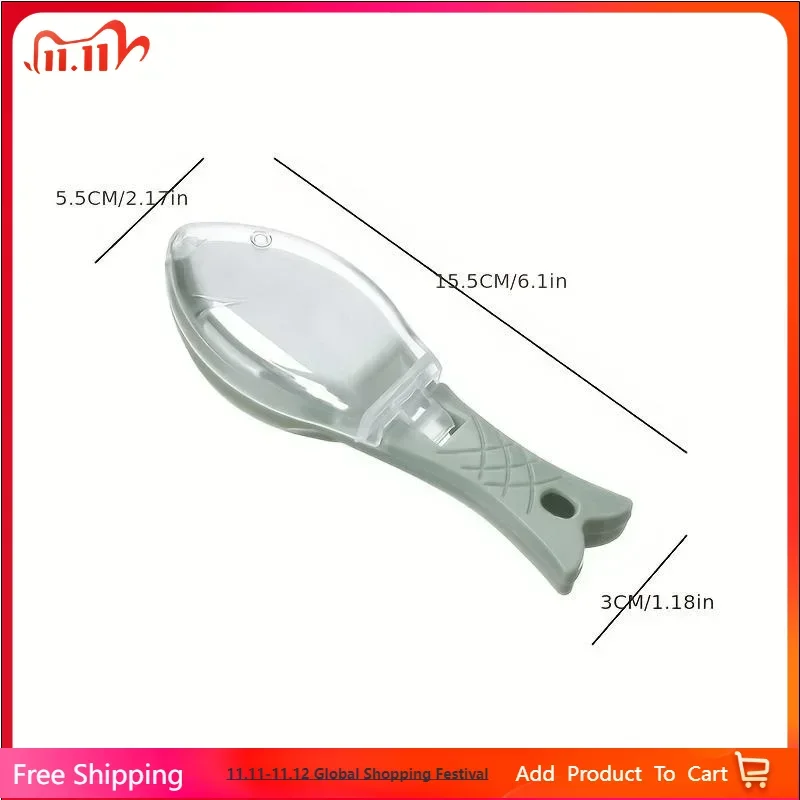 

1PC Fish Scale Scraper Brush - Fast Remove Fish Skin Kitchen Tool Graters Cleaner Fishing Helpful Gadget