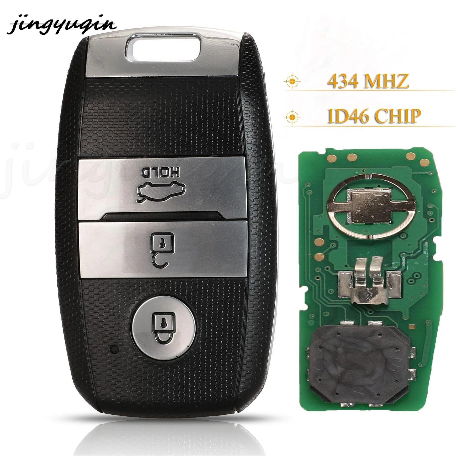 jingyuqin 5pcs 3Buttons Remote Control Car Key Fob 434MHz 4A PCF7938X Chip For Kia K5 KX1 Smart Key Folding Flid Key