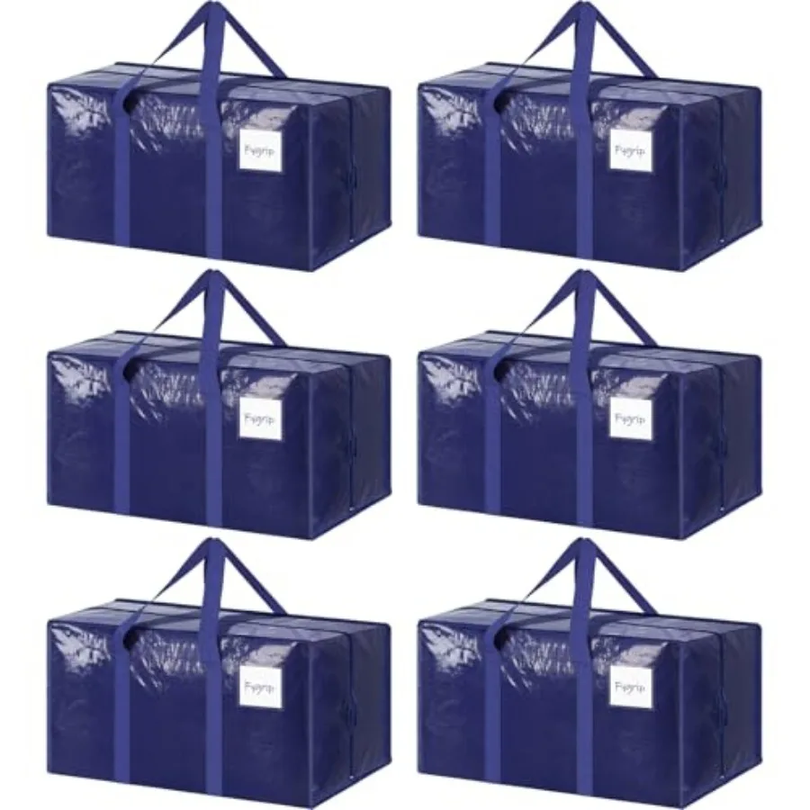 

Extra Heavy Duty Large Moving Bags with Strong Zipper and Comfortable Handles, Sturdy and Durable Clothes Storage Bags Totes Bi