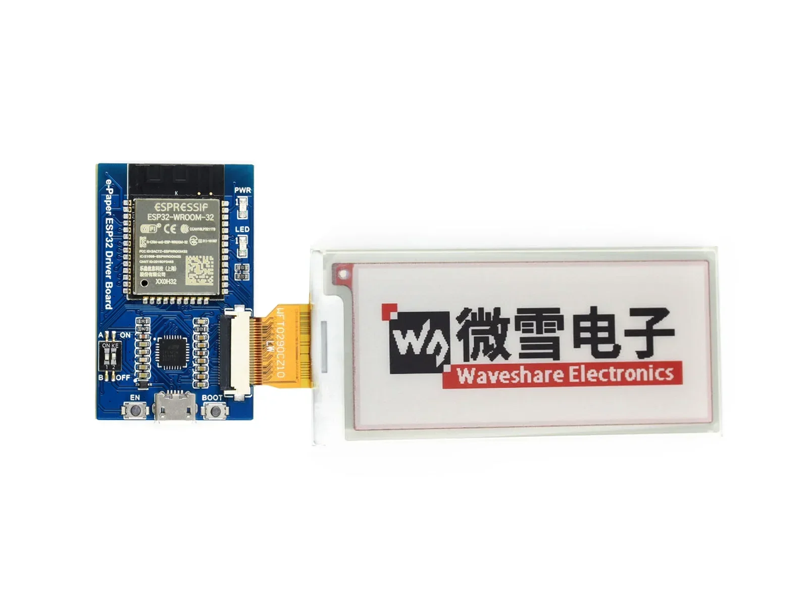 Waveshare Universal e-Paper Driver Board with WiFi / Bluetooth SoC ESP32 onboard, supports various SPI e-Paper raw panels .