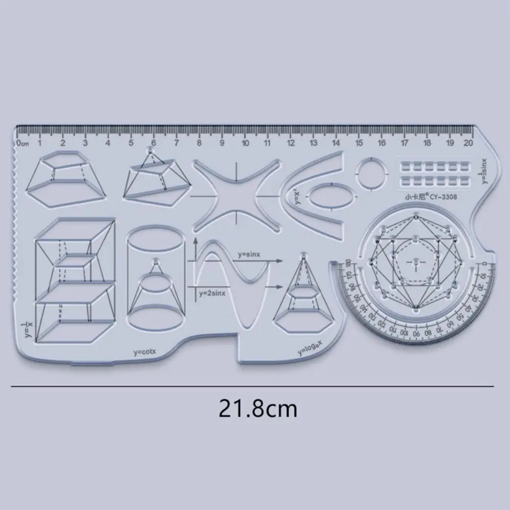 Multi-function Students Gift School Office Supplies Ruler Learning Measuring Tool Geometric Drawing Protractor