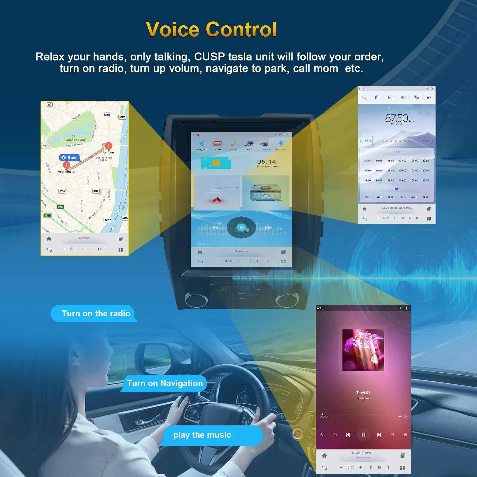 High Sales 10.4 Inch Vertical Screen Car Stereo Radio GPS Navigation for FORD EDGE 2015-  AUTO A/C