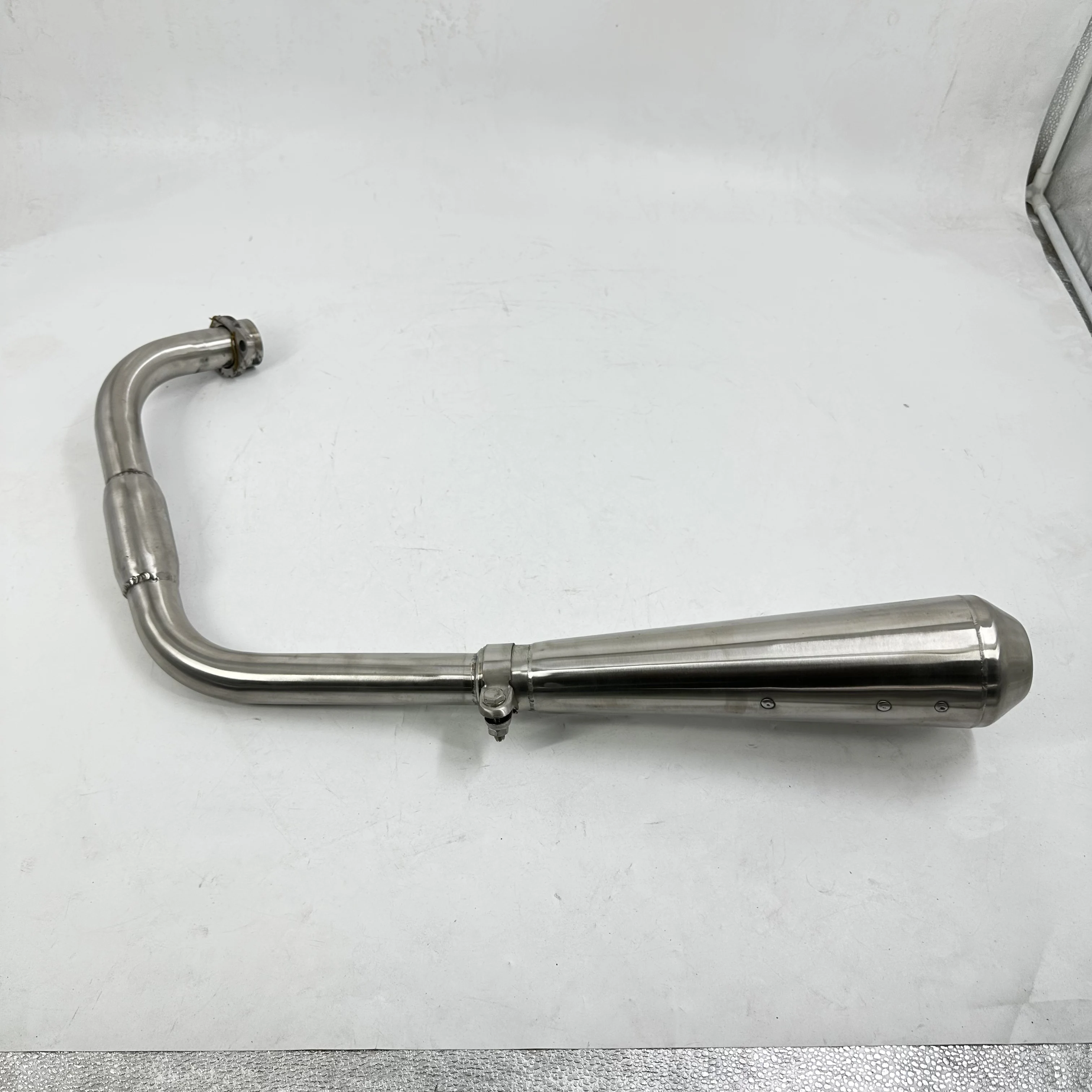

Motorcycle EXHAUST SYSTEM - COMPLETE - QUIET - LH - BRUSHED For MUTT Motorcycle Original Parts MPT-0216