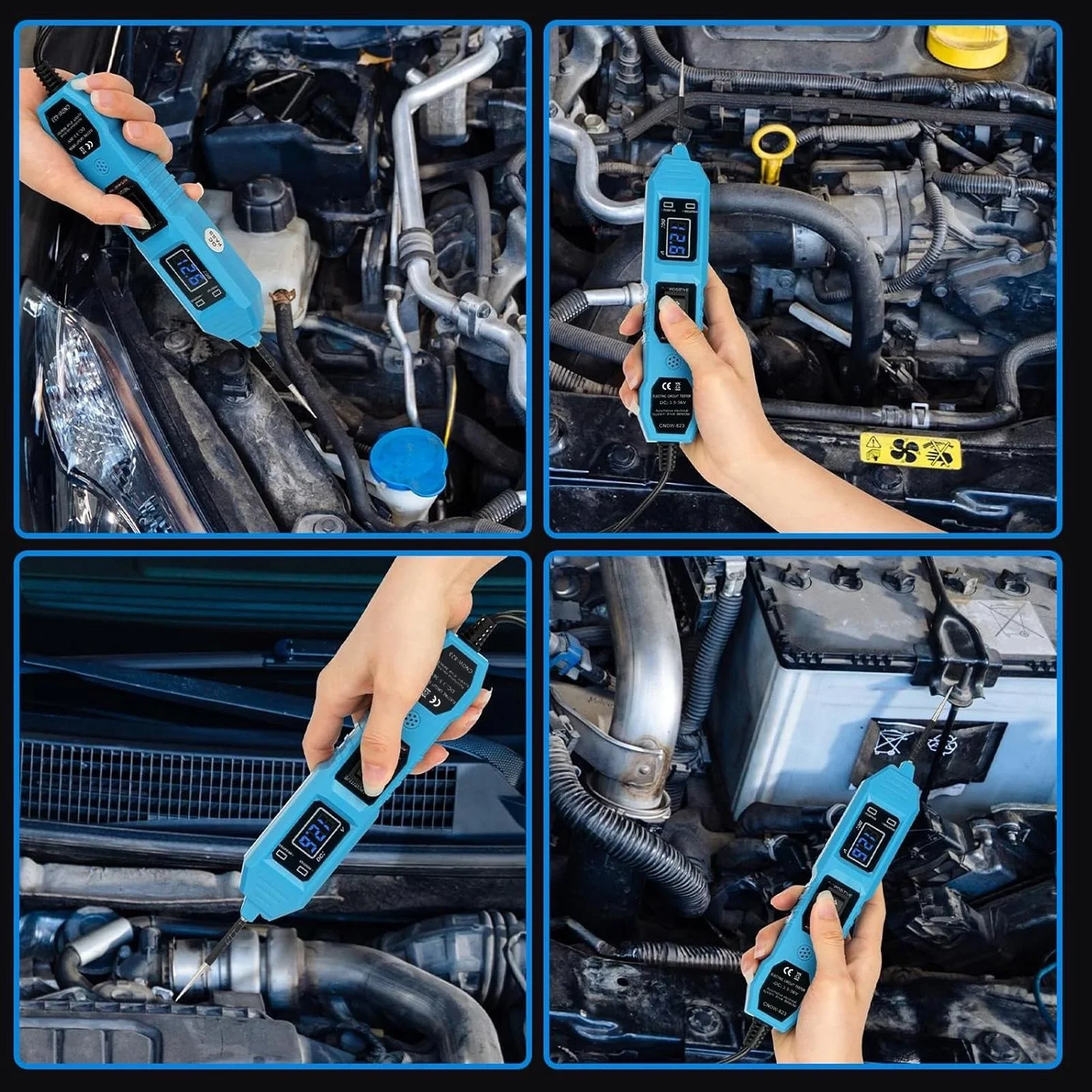 Herramienta de Diagnóstico Automotriz, Localizador de Cortocircuitos y Circuitos Abiertos, Rastreador de Cables Digital, Probador de Disyuntores Eléctricos para Automóviles, Dispositivo Profesional de Diagnóstico de Puntos de Ruptura para Reparación y Mantenimiento del Sistema Eléctrico de Camiones y Vehículos