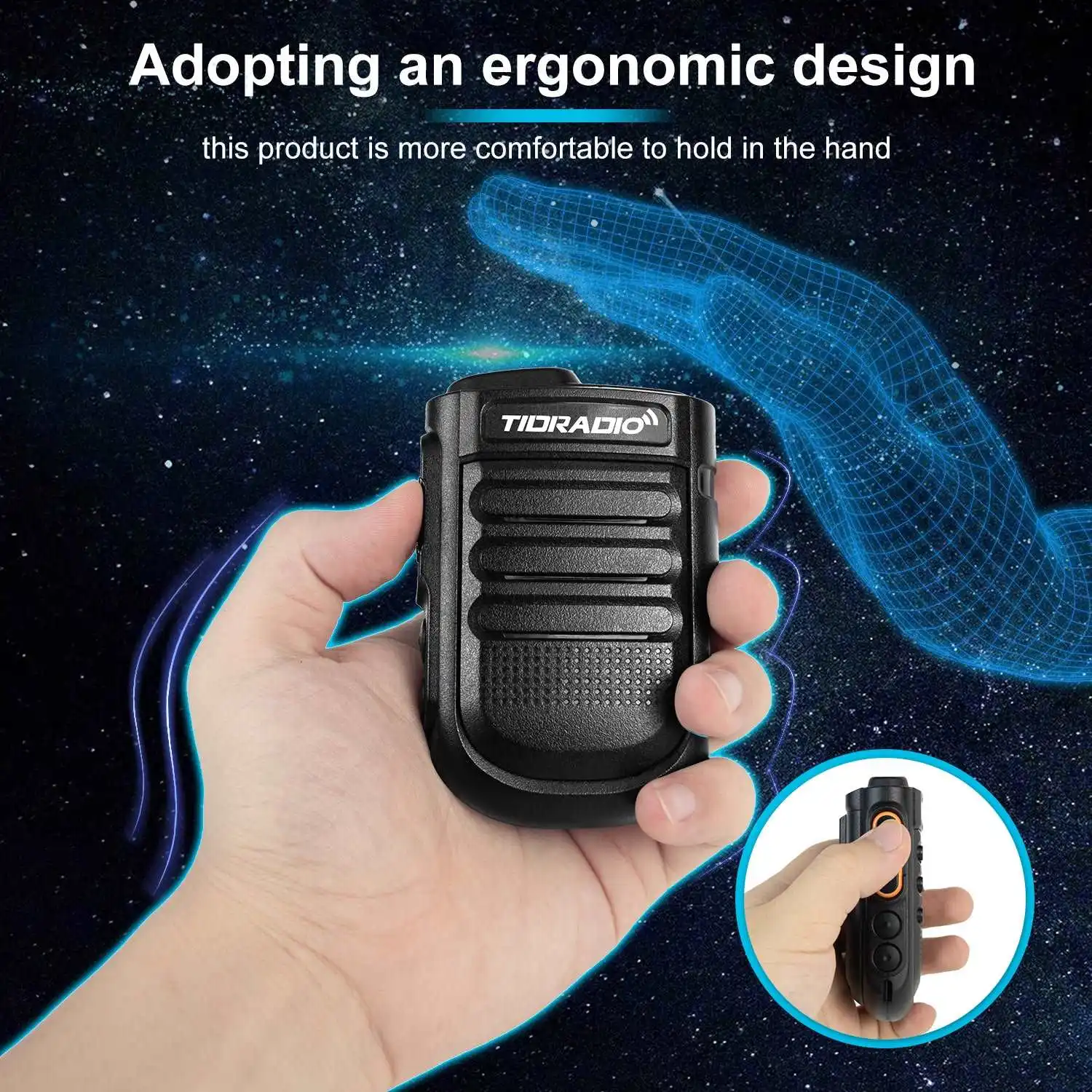 TIDRADIO Haut-parleur portable sans fil avec micro pour radio TD-H3 Plus
