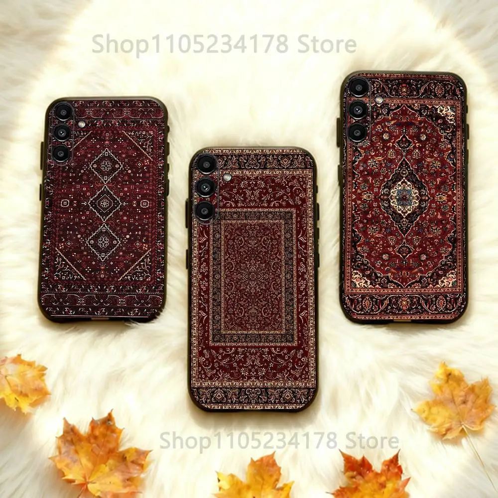 

Classical Persian Carpet Pattern Phone Case Silicone Soft For Samsung Galaxy A73,31,32,72,41,53,52,71,22,5G,Note,J7,8,9