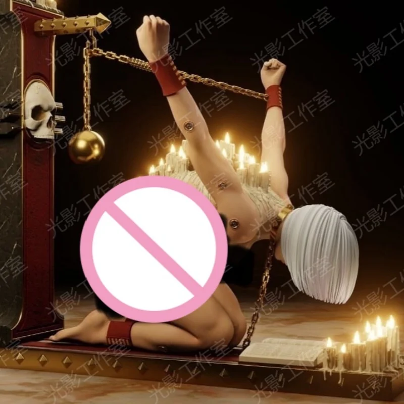 مجموعة نماذج شخصيات كاملة من الراتنج من كاهنة Nsfw بمقياس 1/24 لعبة غير مجمعة غير مطلية