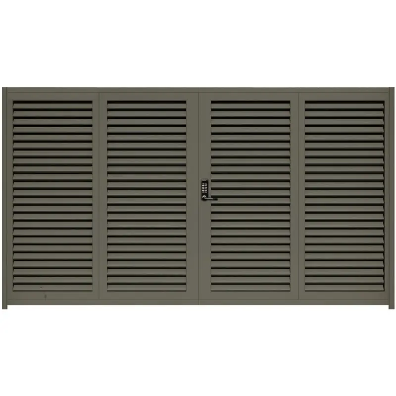 Modern folding wrought iron gate villa sliding louver door outdoor stainless steel entrance yard door electric door