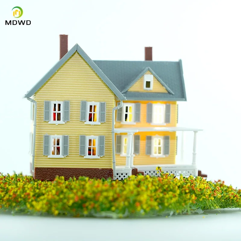 1szt 1:87 Ho N Scale Model House Style Hotel Model Scale ABS Kit Building Plastic AssembleMaterial Diorama Train Railway Layout