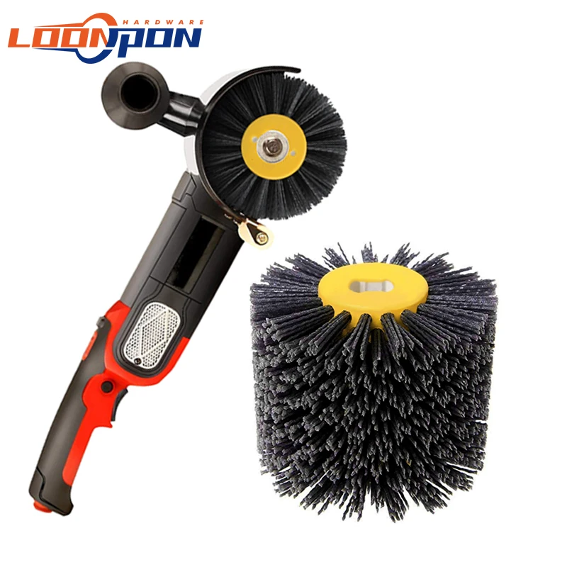 Nylon Mài Mòn Dây Trống Đánh Bóng Bánh Xe Cho Gỗ Gia Công Kim Loại Đầu Bàn Chải Tròn Mài ĐỆM PHỒNG 120x100x20mm