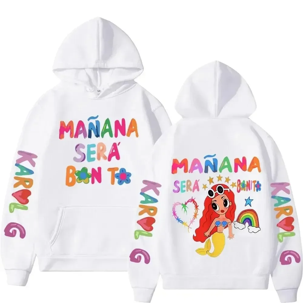 Female Singer Karol G Hoodies Manana Sera Bonito Printing Hoodie Bichota Multi-colors Sweatshirts Y2k Fleece Hoody for Men Women