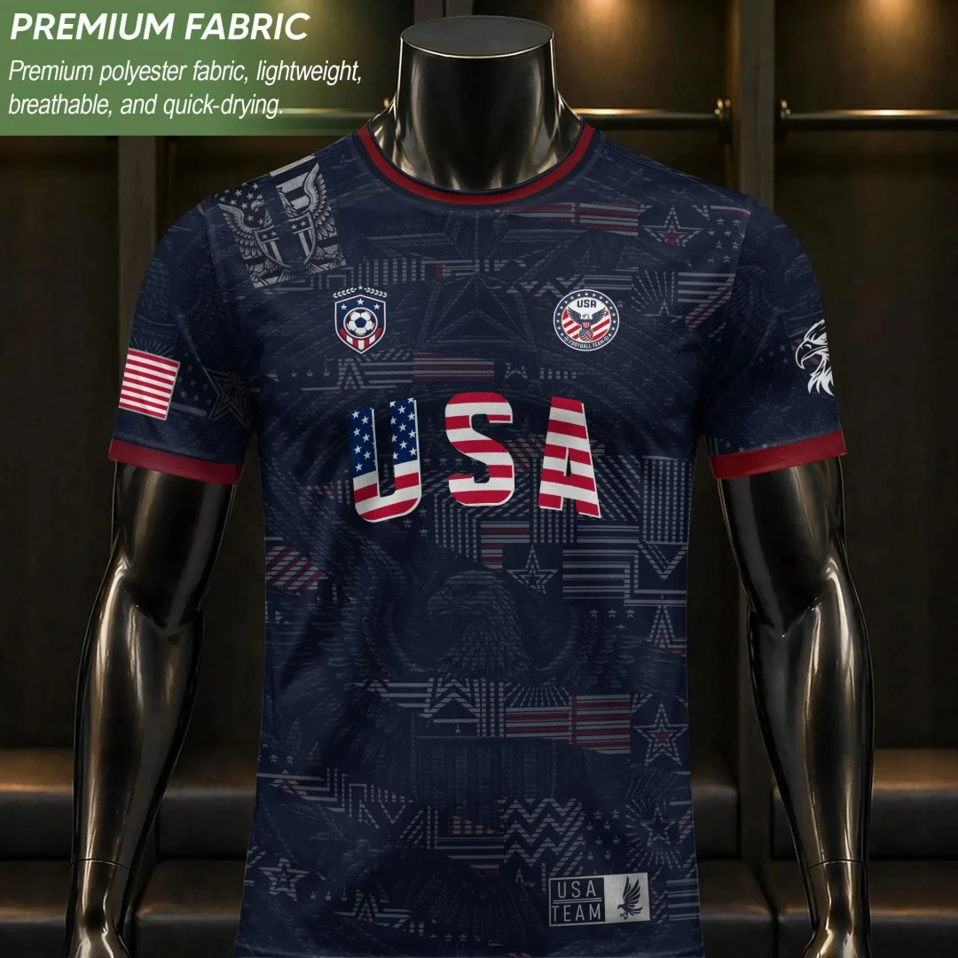 Maillot de football américain 2026 pour hommes, femmes et enfants – Maillot de l'équipe de football des États-Unis – T-shirt de sport d'été pour hommes – Vêtement Y2K pour femme ﻿