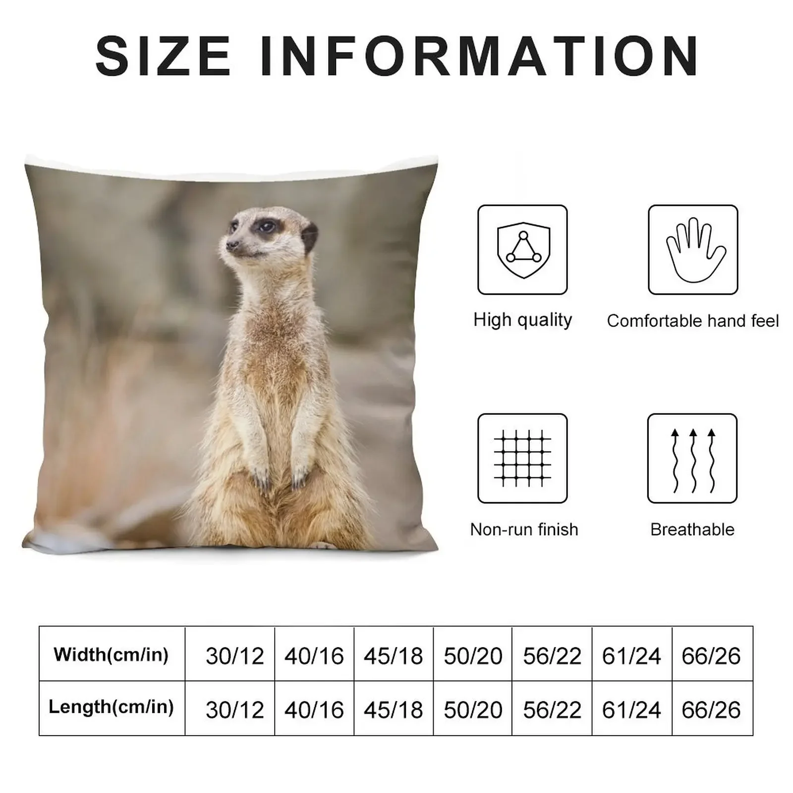 Meerkat Portrait Throw Pillow pillow cover christmas Ornamental Pillow christmas ornaments 2025