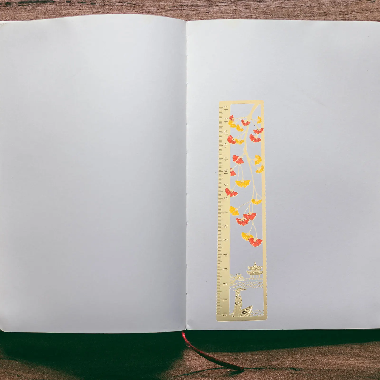

2 Pcs Chinese Style Bookmark Decorative Markers Bookmarks Ruler for Reading Metal Manual Student