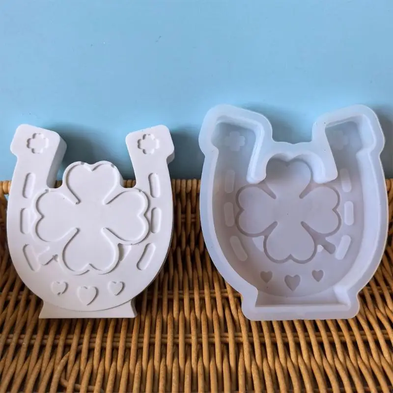Multipurpose Shamrock Horseshoe Mold Home Decors Crafts With Safe Silicones