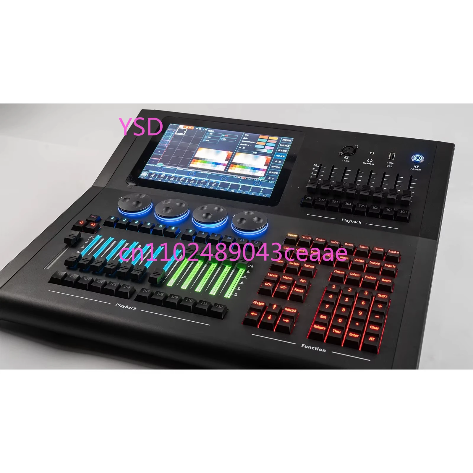 Lighting consoles, dimmers, large stage equipment, and DJ equipment rental