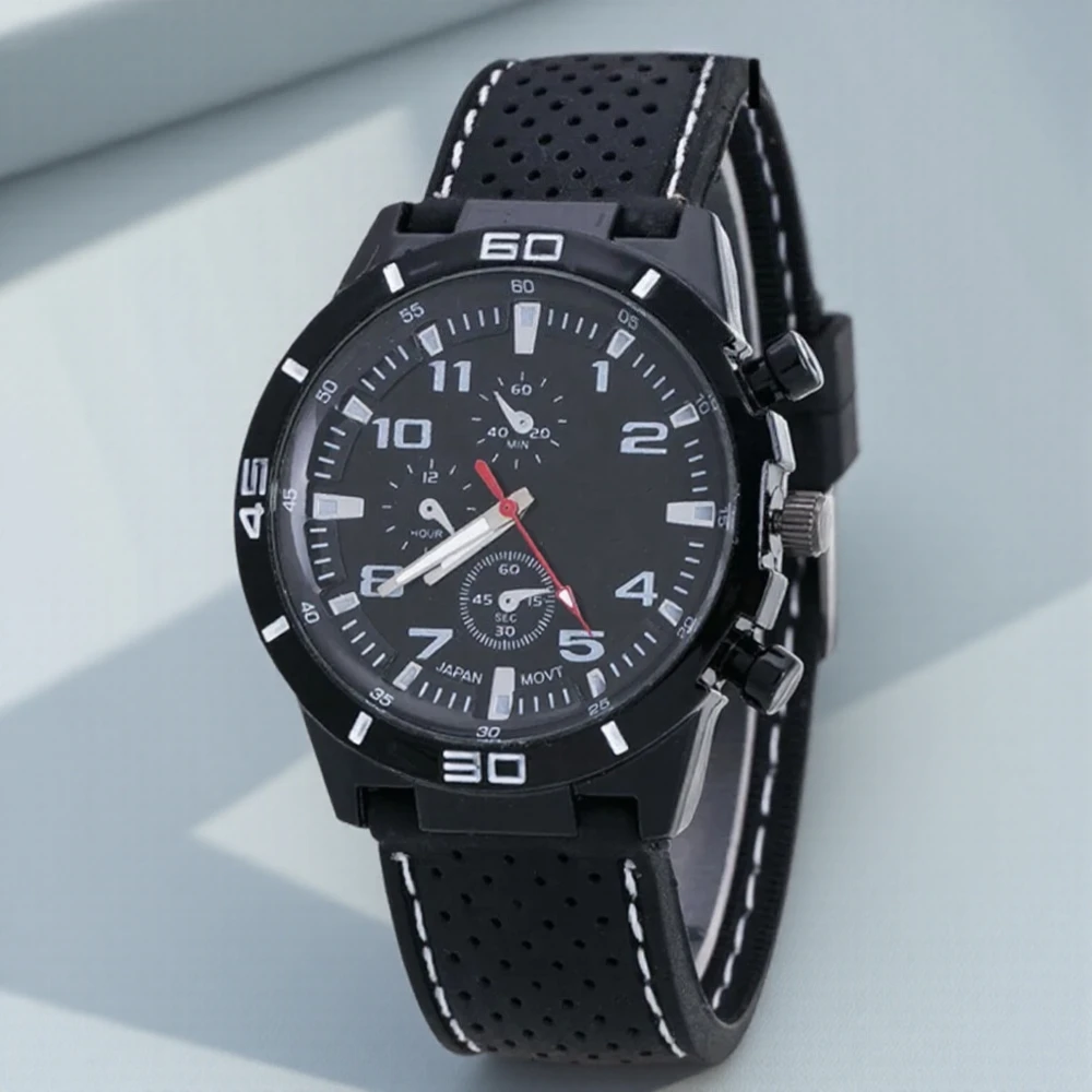 

Мужские кварцевые часы с кожаным ремешком. Стильные аналоговые повседневные спортивные часы с круглым лицом идеально подходят для повседневного ношения.