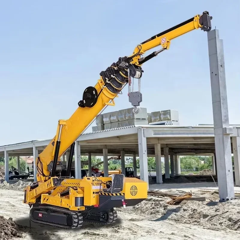 Mobile Spider Crane Manufacturer Construction Crawler Spider Crane 1.2 Ton 3 Ton 5 Ton Mini Spider Crane For Narrow Space