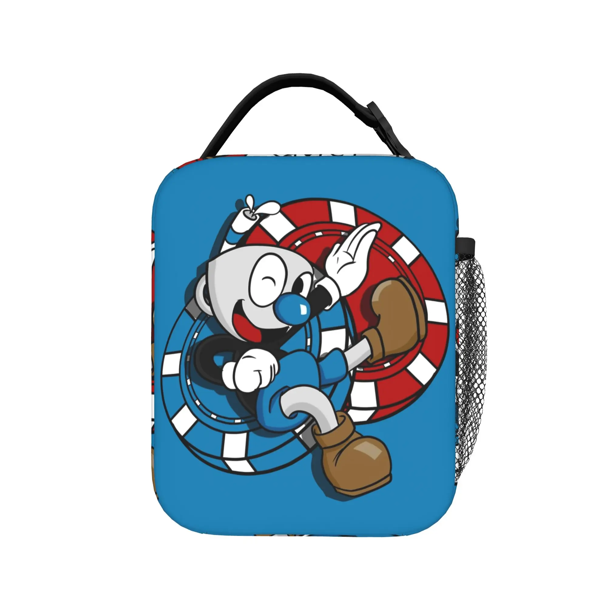 Cartoon Cupheads and Mugmans Game Thermoisolierte Lunchtaschen für Reisen, tragbare Bento-Box, Kühler, Thermo-Lunchboxen – Detail 2