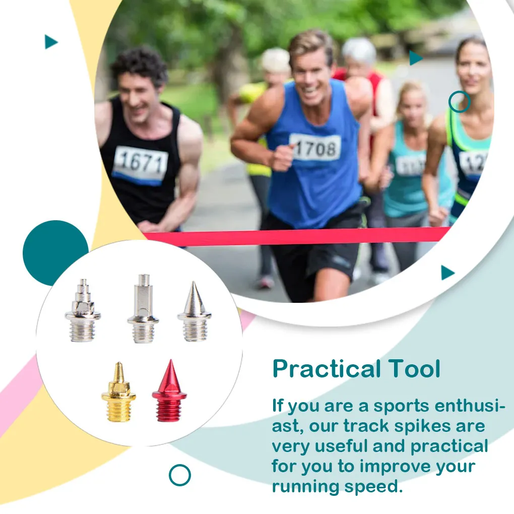 

Running Shoes Spikes Durable Hard Athletic Track Studs Trainers Grippers Replacements Outdoor Competition Gold