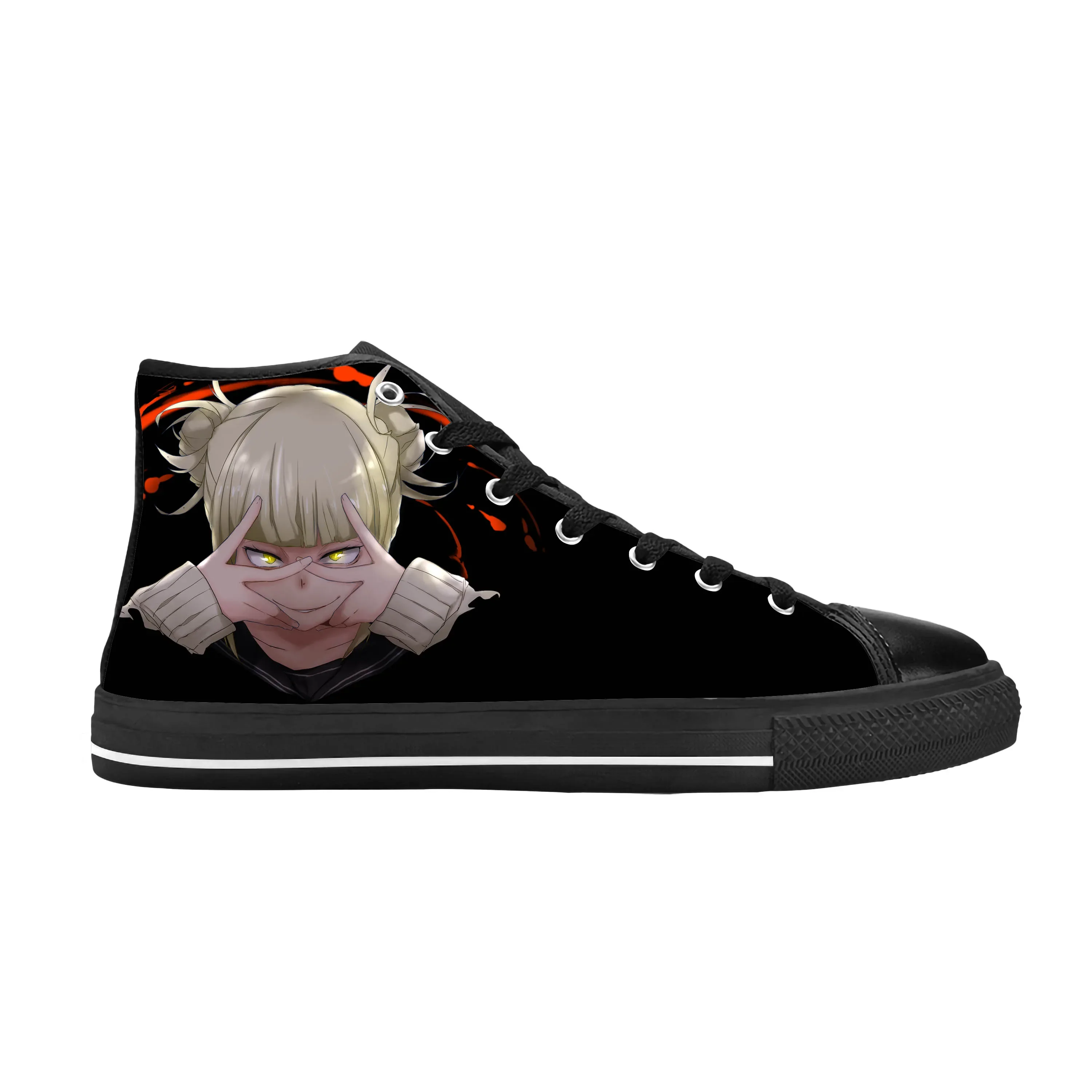 

Японская манга, аниме My Hero Academia Toga Himiko, повседневная тканевая обувь, высокие удобные дышащие мужские и женские кроссовки с 3D принтом