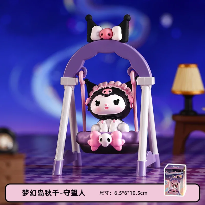 2025 ใหม่ Sanrio Kuromi Dreamer Swing Series ของเล่นรูป Kawaii อะนิเมะ Kuromi ตุ๊กตาตกแต่งสาวการ์ตูนของเล่นของขวัญ