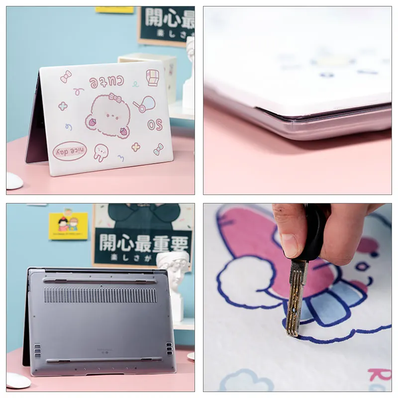 Laptop Sleeve Case DIY Cute Rabbit Hard Shell For Macbook Air13 A2337 A2338 ProA2681 A2485 Waterproof Sleeve Case keyboard Cover