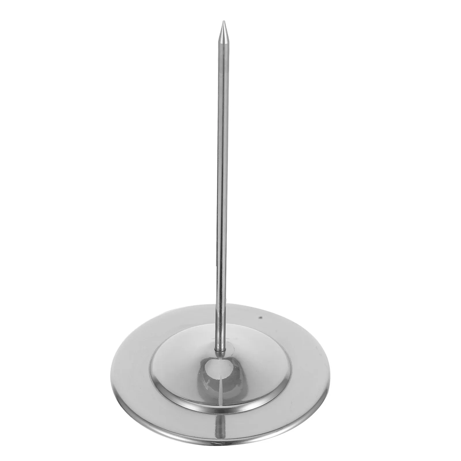 Stainless Steel Receipt Spike Holder Thickened Bill Fork Paper Invoice Stand for Restaurant Cafe Office Kitchen Organizer