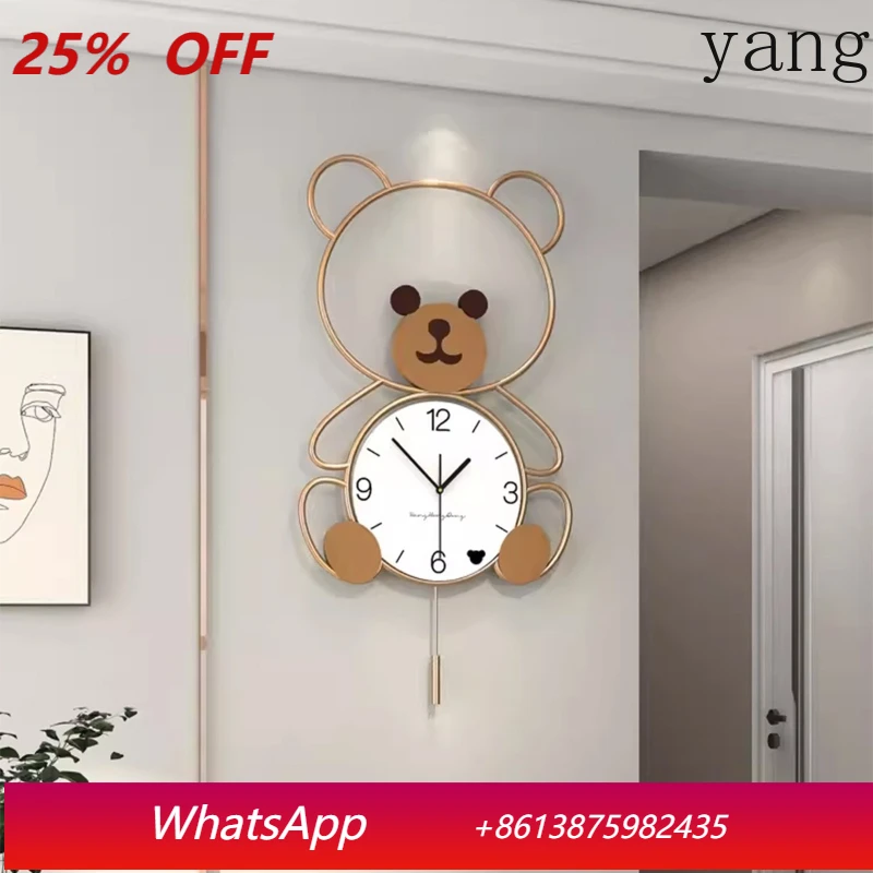 

LH Modern Simple Atmospheric Clock Wall Clock Living Room Wall Hanging Creative Home Dining Room Decoration