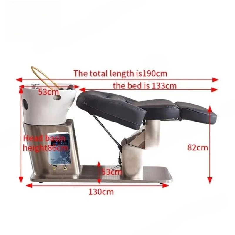 Beauty Salon Head Spa Shampoo Bowl Chair Massage Hair Washing Bed