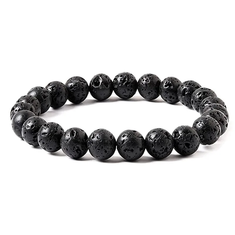 Obsidian Bracelet for Men and Women Couple Student Personalized Hand Jewelry Beads Tiger Eye Volcanic Stone Bracelet