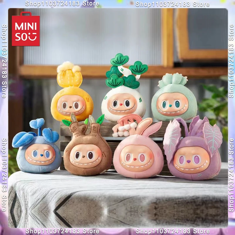 

MINISO глухая коробка Labubu, аниме фигурки растений в горшке, игрушка-сюрприз, милые модные куклы, украшение комнаты, детские игрушки, подарки