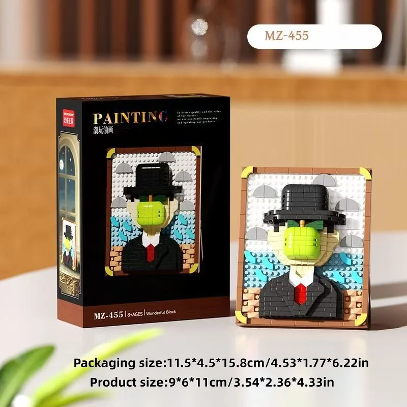 400+ Teile 3D-Bilderrahmen Ölgemälde Baustein-Spielzeug, Schreibtischdekoration, Trendige Mode, Persönliche Sammlung (Mit Box) – Detail 11
