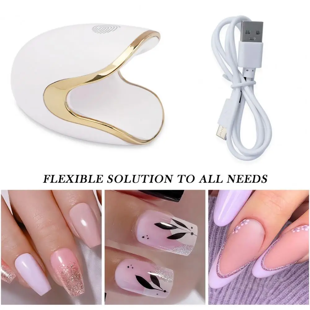 Secador de unhas portátil com Soft Quick Bake, cura rápida Gel polonês, UV secador de unhas, sem lâmpada LED, manicure profissional, casa