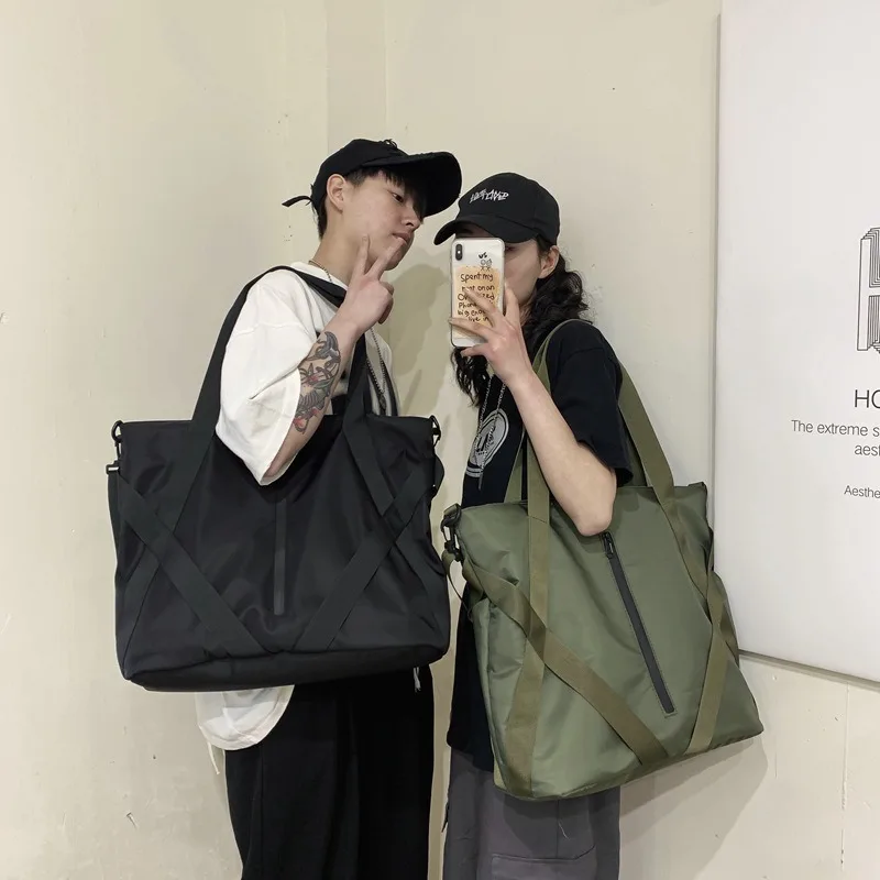 

Холщовая большая сумка большой емкости для женщин, новая модная универсальная нейлоновая сумка, модная сумка через плечо в стиле ретро