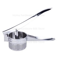 1pc Portable Juicer Water Squeezer Stainless Steel Manual Juicer Household Creative Squeezing Potato Masher Garlic Press