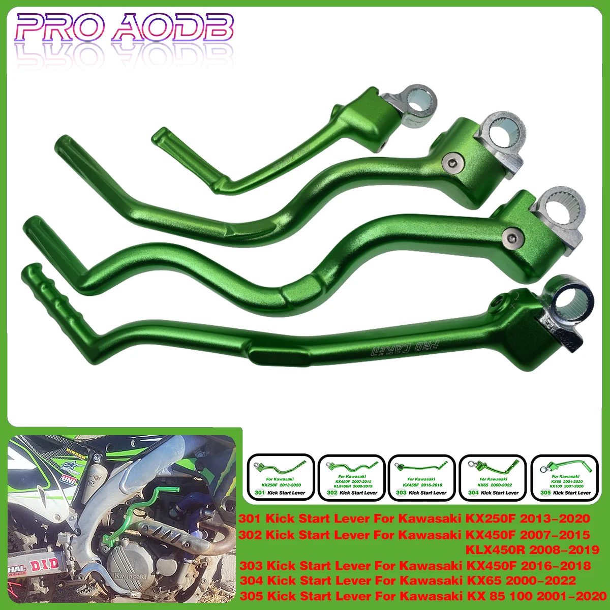 

Motorcycle CNC Forged Kick Start Starter Lever Pedal For Kawasaki KX65 KX85 KX100 KX250F KX450F KLX450R KXF 250 450 KX Dirt Bike