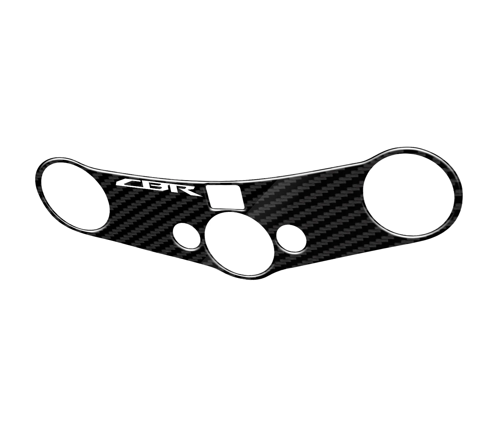 3D Motorcycle Carbon Fiber Pattern Top Triple Clamp Yoke Sticker Case for HONDA CBR600 RR CBR600RR F5 2007-2017 2009 2016 2015