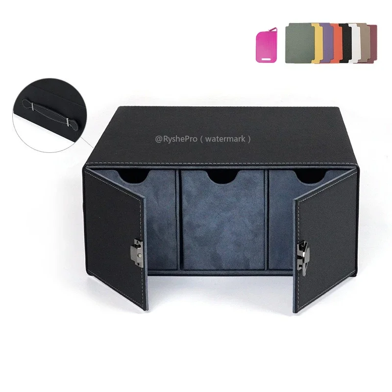 Grote Capaciteit Kaart Opbergdoos Houdt 1000+ Ruilkaarten PU Lederen Handheld Card Deck Box voor MTG TCG Honkbal Sportkaarten