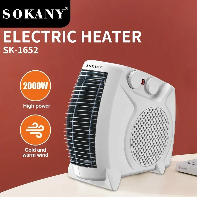 220V Electric Heater Winter Bedroom Heating Warmer 2000W Portable Desktop Heater Space Winter Warmer Machine