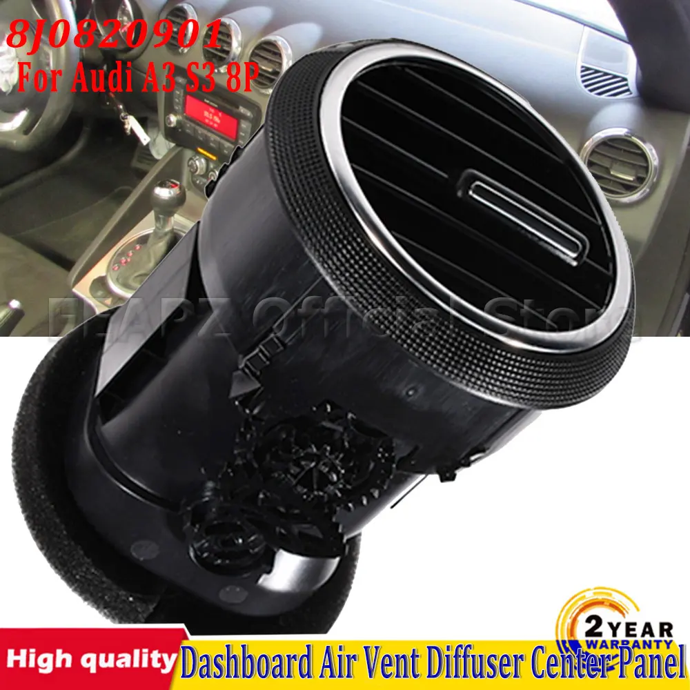 

Car Front Dashboard Air Vent Air Conditioner AC Heating Grille Diffuser Center Panel For Audi A3 S3 8P 2004-2013 8P0820901
