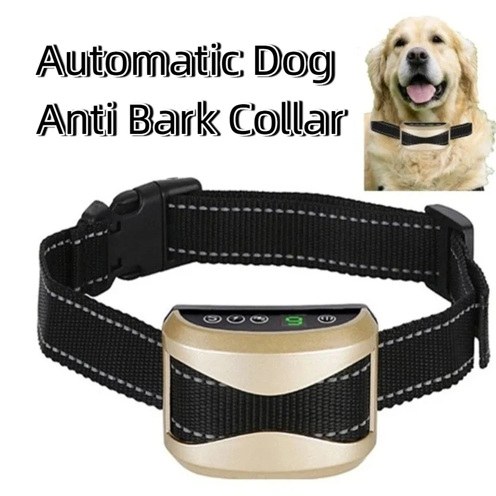 Smart Dog Anti Bark Collar Adjustable Waterproof Ultrasonic Training Collar Handheld Digital Display Bark Stopper Collar view 4