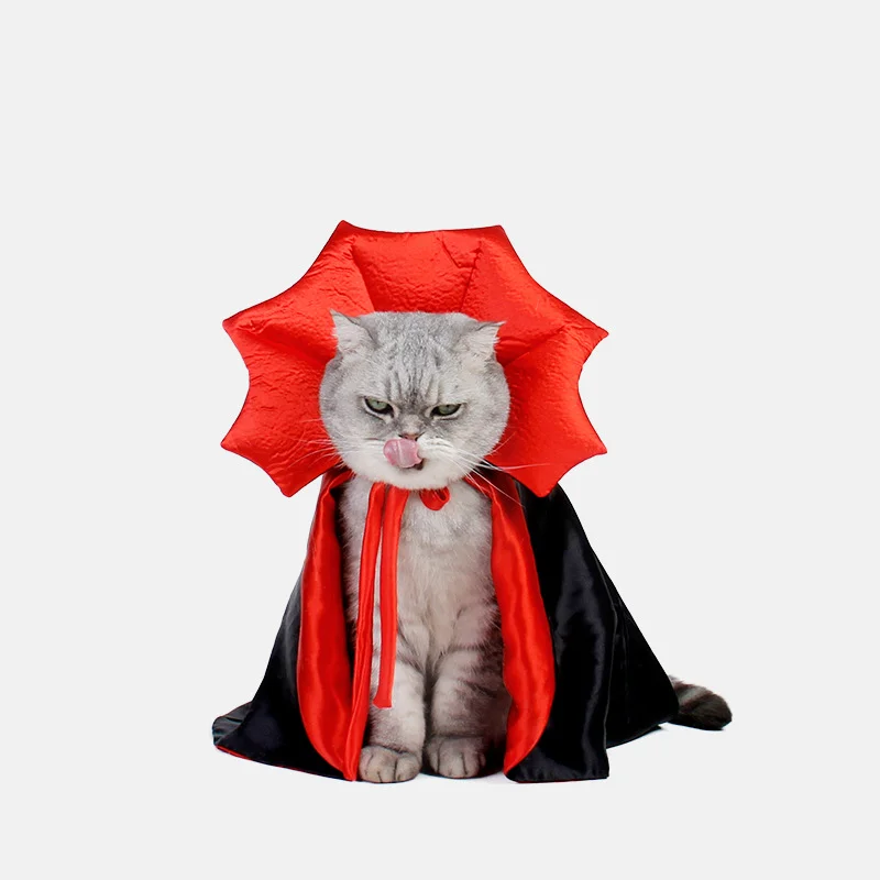

Halloween Cat Costume Pet Cosplay Vampire Cape Suitable for Small Dogs and Cats Pet Dress Pet Clothes Cat Accessories Gift